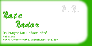 mate nador business card