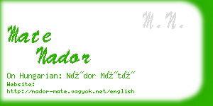 mate nador business card